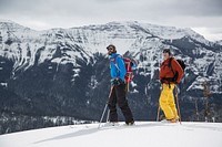 Ski tour above Soda Butte Creek. NPS photo by Neal Herbert. Original public domain image from Flickr