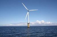 Hywind floating offshore wind turbine, siemens 2.3 mw in north sea, Norway. Original public domain image from <a href="https://www.flickr.com/photos/departmentofenergy/29051187744/" target="_blank">Flickr</a>