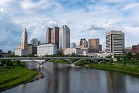 Downtown Columbus View from Main St Bridge.