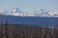 Yellowstone Lake from East Entrance Road. Original public domain image from Flickr