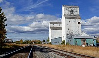 Grain elevators De Winton Alberta.