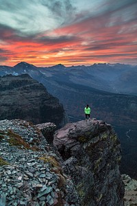 Alpine Sunset from Oberlin Portrait. Original public domain image from Flickr