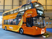 The Wrightbus Streetdeck for Reading Buses "Orange" routes.