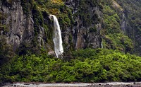 After the rain. Milford Sound NZ.Wet or fine, Milford Sound is incredibly grand. Mitre Peak magnetises photographers, and the fiord’s sheer cliffs excite both admiration and apprehension. Original public domain image from Flickr