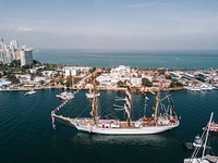 Ship by the port. Free public domain CC0 photo.