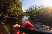 Person kayaking, adventure travel concept. Free public domain CC0 photo.