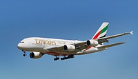 A6-EUH Emirates Airbus A380-861. Original public domain image from Flickr