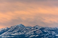 Last light over the ridge of Monitor Peak. Original public domain image from Flickr