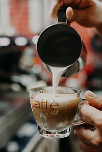 Barista making coffee, Free public domain CC0 photo.