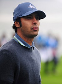 Kunal Nayyar at PRESIDIO OF MONTEREY, Calif. -- Soldiers from Presidio's 229th Military Intelligence Battalion came out to represent the Army and witness the 3-M Celebrity Challenge charity event at Pebble Beach Golf Links, Feb. 8.