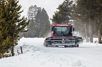 Snow groomer near Madison Junction by Jacob W. Frank. Original public domain image from Flickr