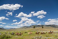 Horseback ride at Roosevelt Lodge by Neal Herbert. Original public domain image from Flickr