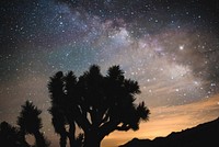 Milky way at the Pacific Crest Trail on the Owens Peak section near Ridgecrest, California. Original public domain image from Flickr