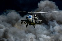 U.S. Army AH-64D Apache Attack Helicopter, assigned to the 1-151st Attack Reconnaissance Battalion. Original public domain image from Flickr