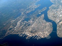 Aerial view of Bremerton.