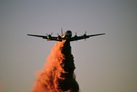 Ochoco National Forest, Hash Rock Fire, retardent drop. Original public domain image from Flickr