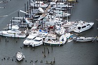 Damage caused by Hurricane Harvey is seen at Rockport, Texas, Aug. 28, 2017.