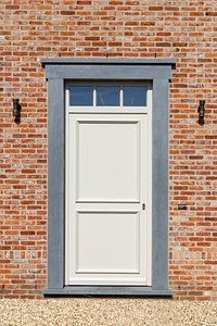 Modern house door, architecture. Free public domain CC0 photo.