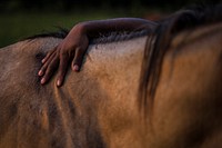 Living with his uncle in Runnels, Iowa, D’Quinton Robertson raises horses, chickens and a sheep.