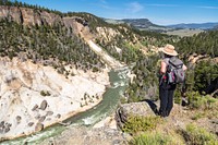 Overlooking the Yellowstone River near Yellowstone River Picnic Areaby Jacob W. Frank. Original public domain image from Flickr