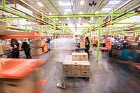 Boxes of disaster foods being packed Houston Food Bank, in Houston, TX, on September 22, 2017.