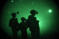 U.S. Soldiers from the 4th Brigade Combat Team, 25th Infantry Division search for a missing Soldier in the Ghazni province of Afghanistan July 19, 2009. (DoD photo by Spc. Matthew Freire, U.S. Army/Released). Original public domain image from Flickr