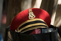 Military hat. Original public domain image from Flickr