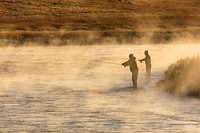 Fall fishing on the Madison River at sunrise by Jacob W. Frank. Original public domain image from Flickr