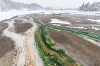 Norris Geyser Basin thermophile streams by Jacob W. Frank. Original public domain image from Flickr