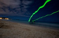 U.S. Marines taking part in the Reconnaissance Team Leader Course (RTLC) conduct a nighttime amphibious insertion to begin the course finishing exercise at Marine Corps Training Area Bellows, Hawaii, Oct. 30, 2017.