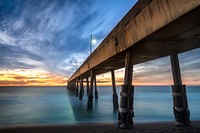 Pacifica Municipal Pier during sunset. Free public domain CC0 photo.