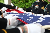 U.S. Soldiers assigned to the 2nd Squadron, 14th Cavalry Regiment, 25th Infantry Division, conduct a funeral for U.S. Army Pfc. Lloyd J. Lobdell at the National Memorial Cemetery of the Pacific, Honolulu, Hawaii, Feb. 2, 2018.