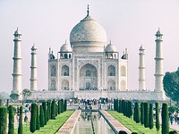 Taj Mahal tourist destination. Free public domain CC0 image.