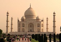 Taj Mahal architecture during sunset. Free public domain CC0 photo.