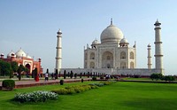 Outside Taj Mahal in India. Free public domain CC0 photo.