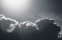 Cloudy sky with sunlight. Free public domain CC0 photo.