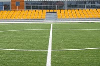 Empty football field stadium. Free public domain CC0 photo.