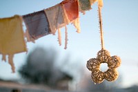 Tibetan flag, decoration. Free public domain CC0 image.