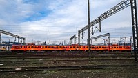 Train in train station. Free public domain CC0 photo.