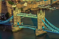 Tower Bridge in London, England. Free public domain CC0 photo.