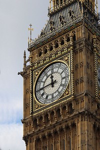 Big ben, clock tower in London, travel background. Free public domain CC0 image.