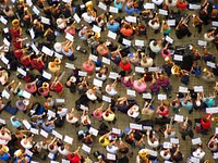 Large outdoor orchestra. Free public domain CC0 photo.