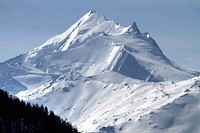 Snow-capped mountain. Free public domain CC0 photo. 