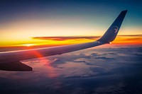 Plane on the sky. Free public domain CC0 photo.