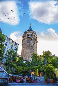 Galata Tower landscape in Istanbul. Free public domain CC0 photo.