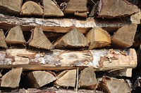 Firewood racks. Free public domain CC0 photo.