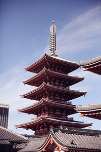 Architecture of temple's roof. Free public domain CC0 image.