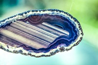 Blue geode slice close up. Free public domain CC0 photo.