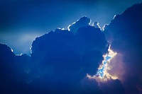 Blue cloudy sky. Free public domain CC0 image.