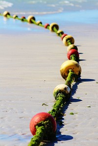 Beach boat mooring buoy. Free public domain CC0 image.